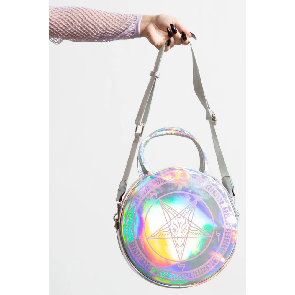 Killstar Baby Baphomet Handbag [Holographic Pink/White]